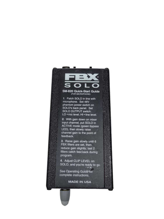 SABINE SM-820 FBX SOLO FBX820 AUDIO FEEDBACK MICROPHONE EXTERMINATOR %