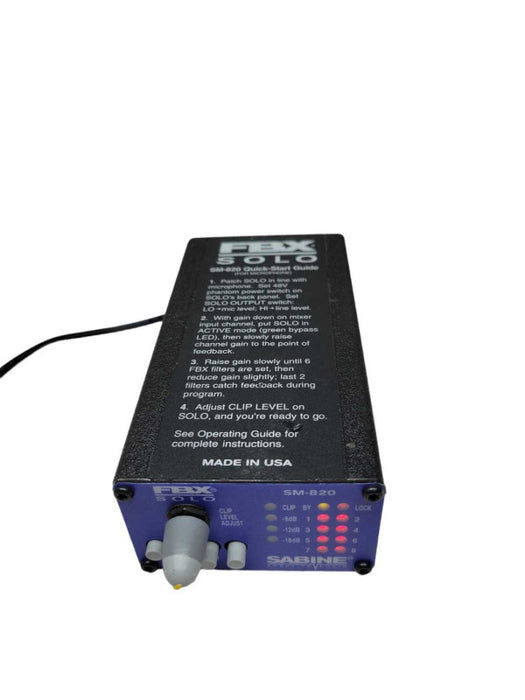 SABINE SM-820 FBX SOLO FBX820 AUDIO FEEDBACK MICROPHONE EXTERMINATOR %