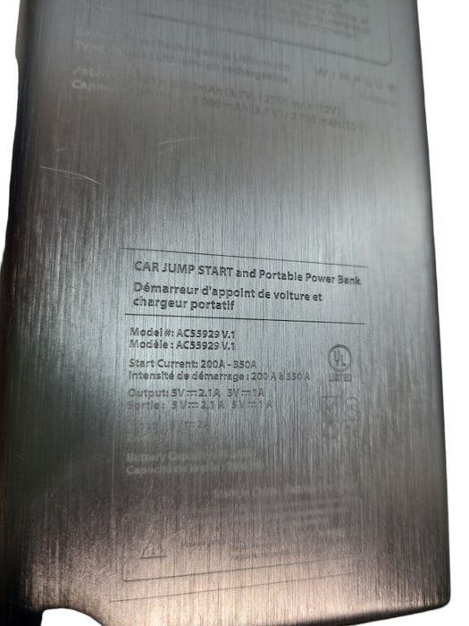 Winplus AC55929 V.1 Silver 8000mAh Battery Car Jump Start & Portable PWR Bank &
