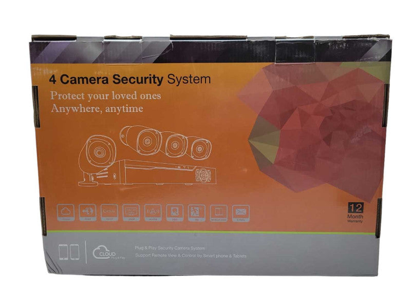 Open-Box PoC and EoC 4 Camera Security System VK-N528W13-C _