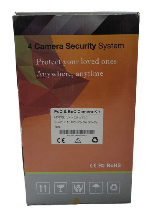 Open-Box PoC and EoC 4 Camera Security System VK-N528W13-C _