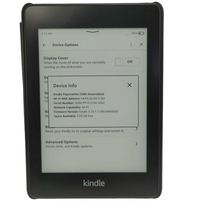 Kindle Paperwhite 10th generation with cover  -