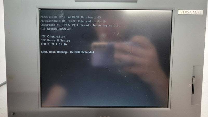 NEC Versa M/75 - intel 486 DX4-75MHz CPU | 8MB RAM | NO HDD + PWR %