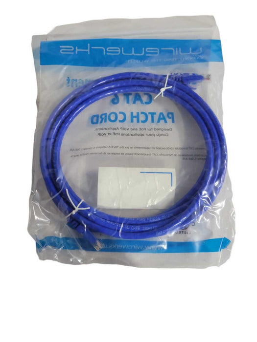 New | Wirewerks 10FT CAT6 UTP Patch Cable | Blue Q!