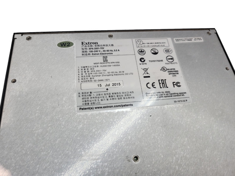 Extron XPA 2001-70V Mono Power Amplifer &