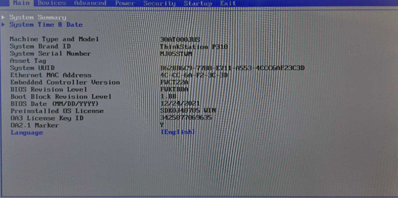 Lenovo ThinkStation P310 i7-6700 @ 3.40GHz 8GB DDR4 Quadro K620 )