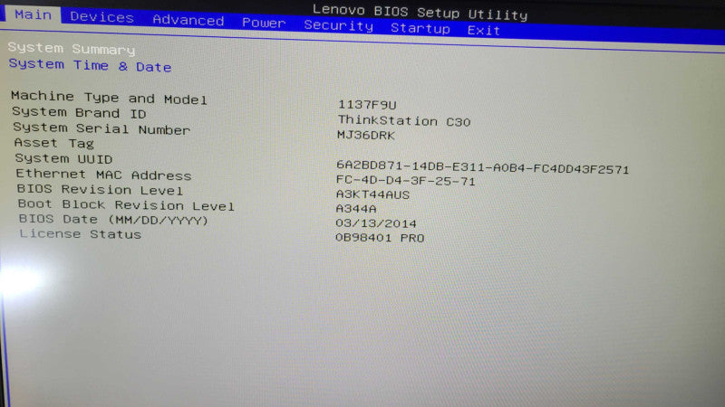 Lenovo ThinkStation C30 - Xeon E5-2609 v2 | 8GB RAM | QUADRO K600 2GB %\t %