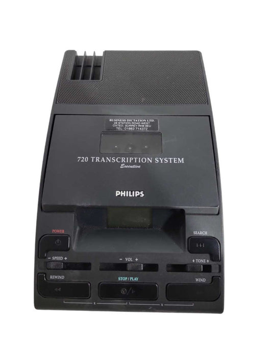 Phillips 720 Transcription System Executive Mini Cassette Desktop Transcriber !