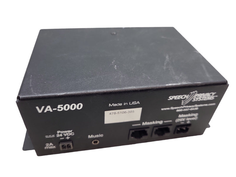 VOICEARRESTâ¢ SOUND MASKING SYSTEM VA-5000 &