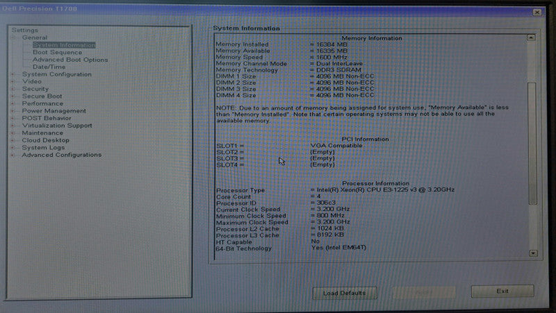 Dell Precision T1700 Xeon E3-1225 v3 @ 3.20GHz 16GB Ram Quadro K2000 )