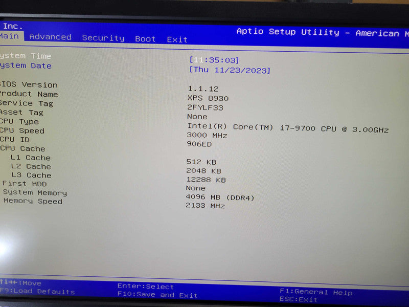 Dell XPS 8930 - Core i7-9700 | 4GB RAM | NO HDD (READ) %