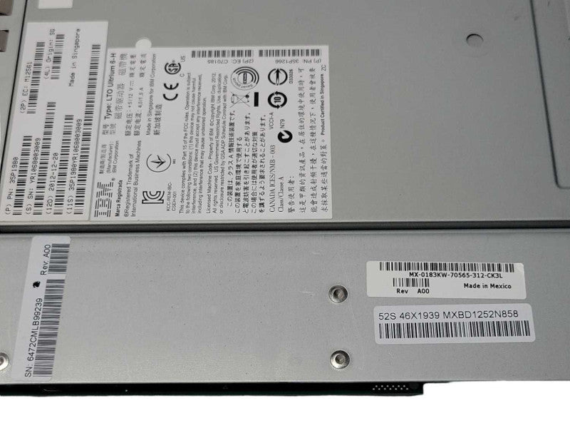 IBM LTO Ultrium 6-H 35P1980 39U3428 SAS Internal Tape Drive  Q_