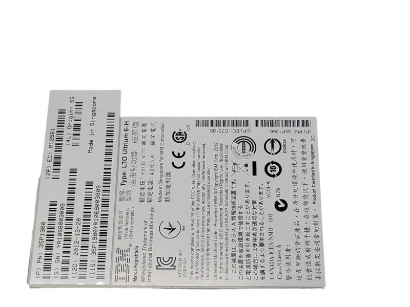 IBM LTO Ultrium 6-H 35P1980 39U3428 SAS Internal Tape Drive  Q_