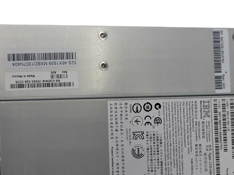 IBM LTO Ultrium 6-H 35P1980 39U3428 SAS Internal Tape Drive  Q_