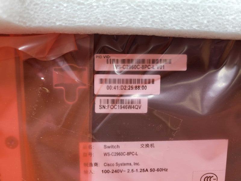 Open-Box Cisco WS-C2960C-8PC-L 8-Port PoE Ethernet Switch _
