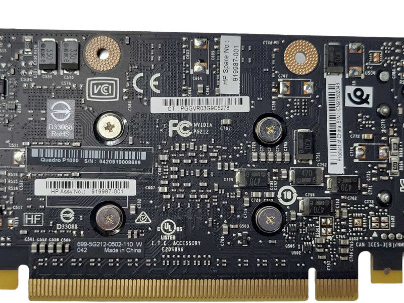 NVIDIA Quadro P1000 4GB GDDR5 PCI GPU 4x Mini DisplayPort Low Profile _