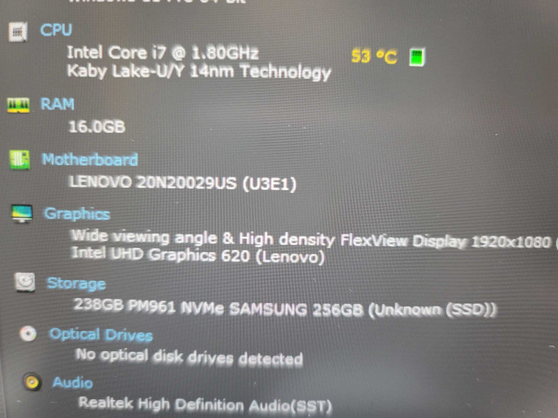 Lenovo ThinkPad T490 | i7-8565U | 16GB DDR4 | 256GB m.2 | COMPUTRACE Î²