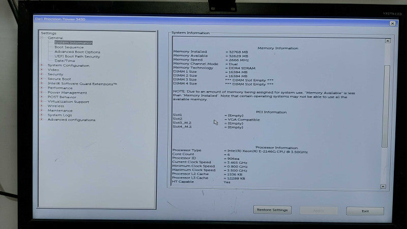 Dell Precision 3430 Xeon E-2146G @ 3.50ghz / 32gb ram / Quadro P1000 #
