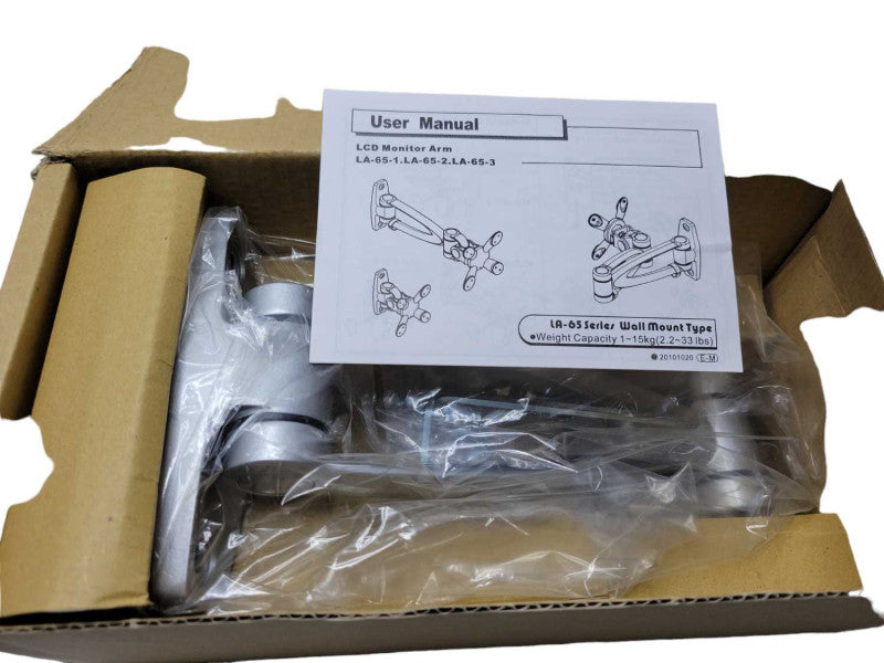 Open-Box LA-65 LCD Monitor Arm 1 to 15Kg wall mount _