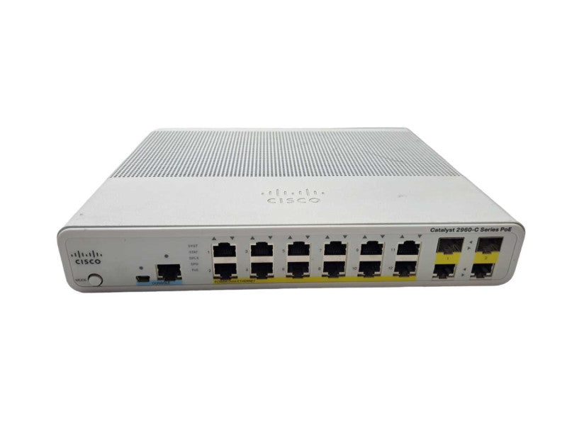 Cisco Catalyst 2960-C Series PoE | WS-C2960C-12PC-L | 10/100 Silent Switch )