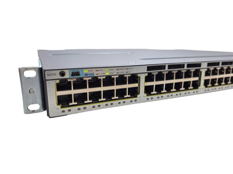 Cisco WS-C3750X-48PF-L | 48-Port PoE+ Gigabit Switch | 2x 1100W PSU )