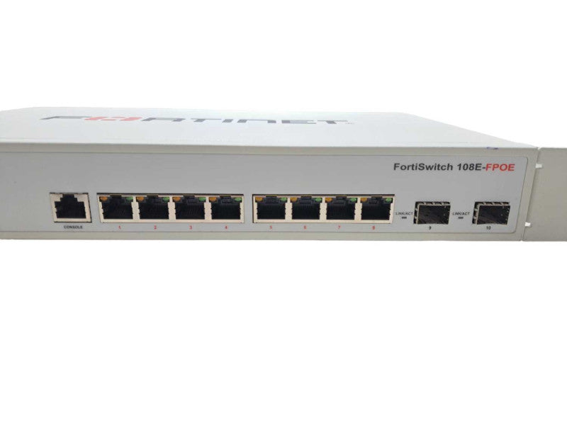 Fortinet FortiSwitch FS-108E-FPOE 8x GE RJ45 and 2x GE SFP )