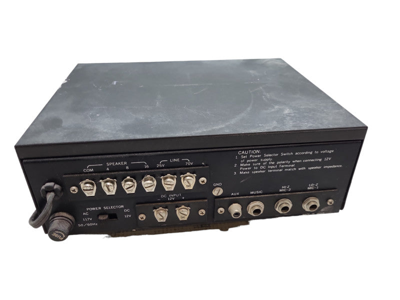 Vintage Armaco T-420 Public Address Amplifier AC/DC Operation &
