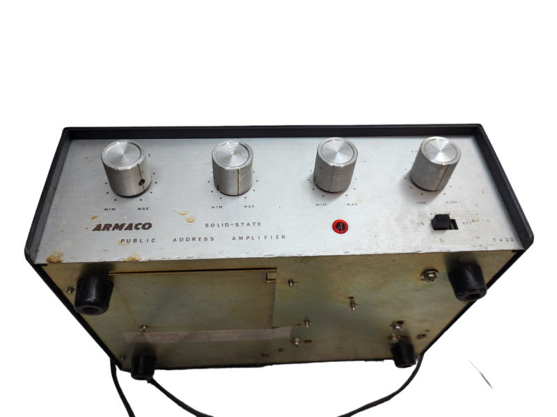 Vintage Armaco T-420 Public Address Amplifier AC/DC Operation &