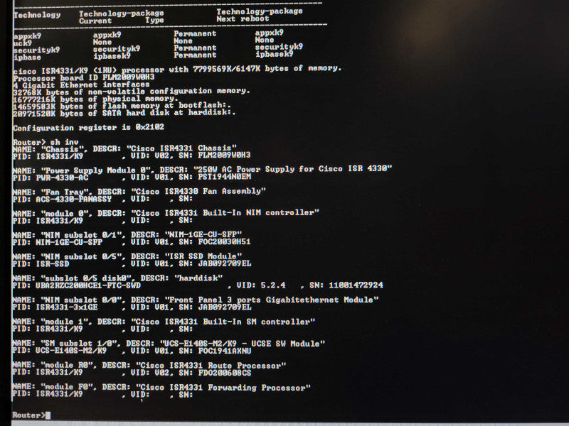Cisco ISR4331/K9 V02 Enterprise Integrated Service Router Affected $