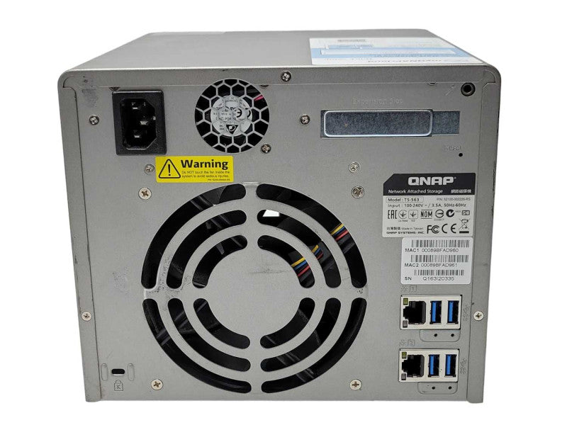 QNAP TS-563 5-Bay NAS Network Storage with 2x 2TB HDDs Q_