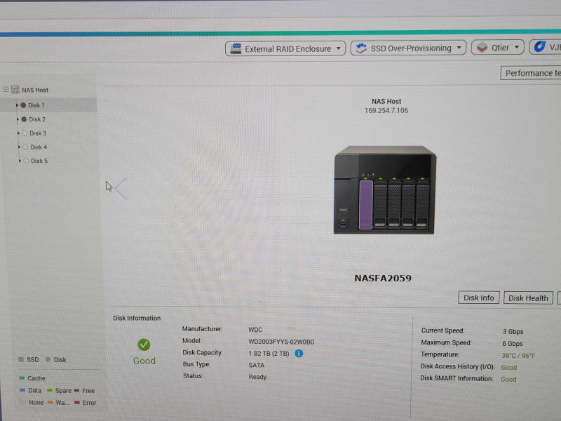 QNAP TS-563 5-Bay NAS Network Storage with 2x 2TB HDDs Q_