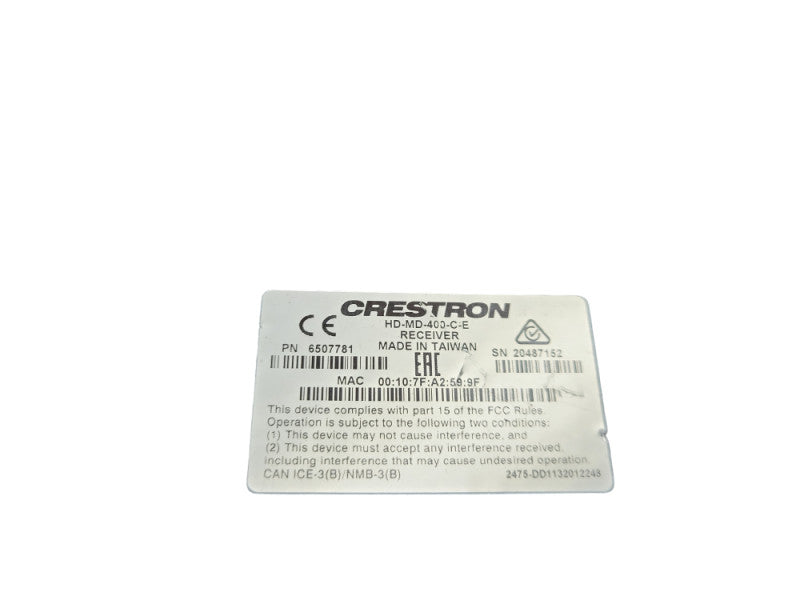 Crestron HD-MD-400-C-E Multiformat Switch Receiver &