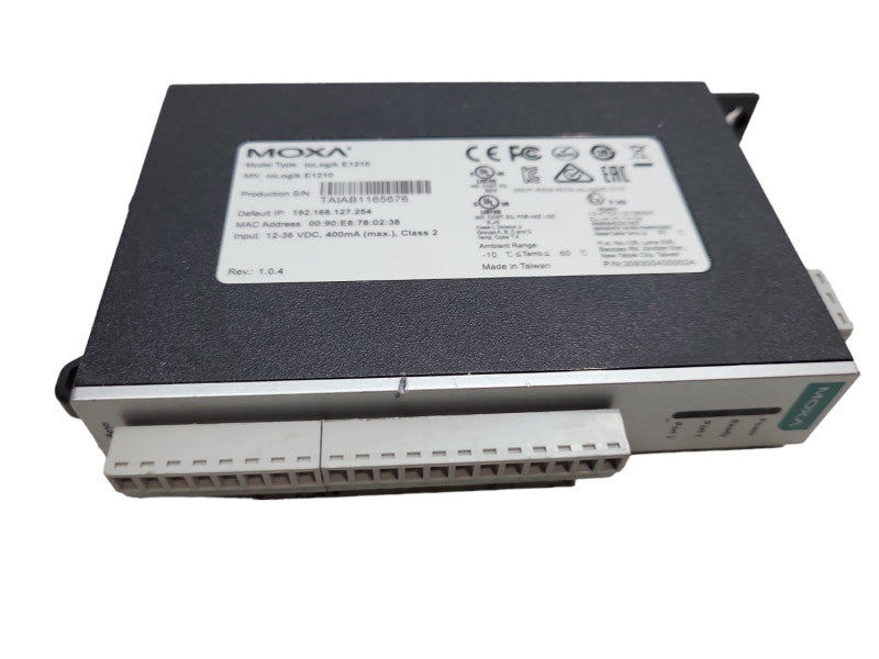 MOXA IOLOGIK E1210 V1.0.4 I/O REMOTE ETHERNET MODULE 15 I/O &