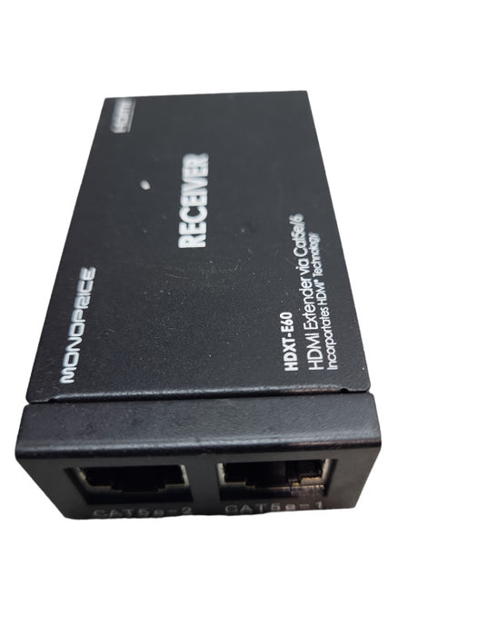 Monoprice HDXT-E60 Black HDMI Over Dual CAT-5e CAT6 Ethernet Extender &