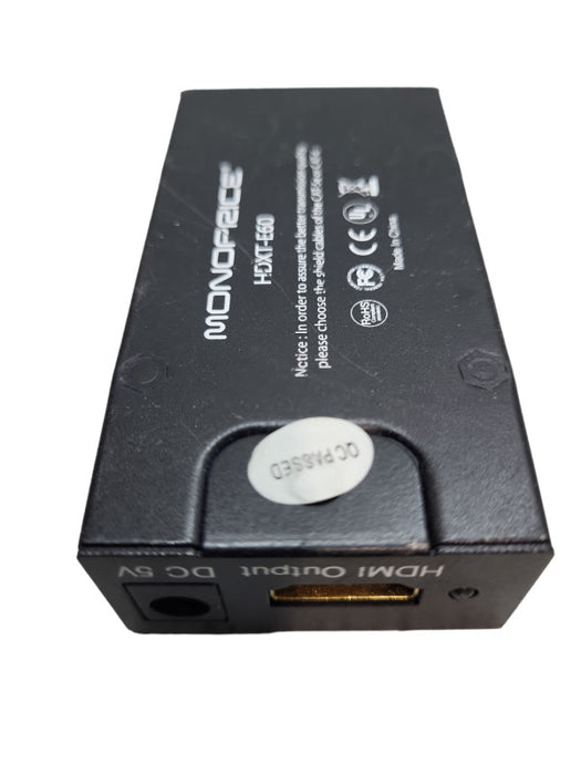 Monoprice HDXT-E60 Black HDMI Over Dual CAT-5e CAT6 Ethernet Extender &