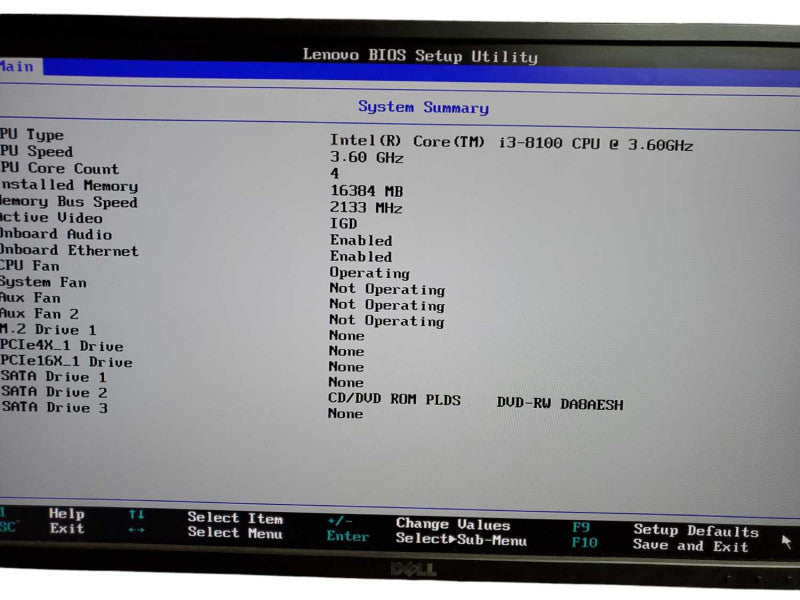 Lenovo ThinkCentre M720s SFF Intel i3 - 8100 3.60GHz 16GB DDR4  Ram NO HDD Q