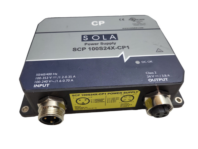 SOLA SCP 100S24X-CP1, 24 Volt Power Supply, 50/60/400 Hz &