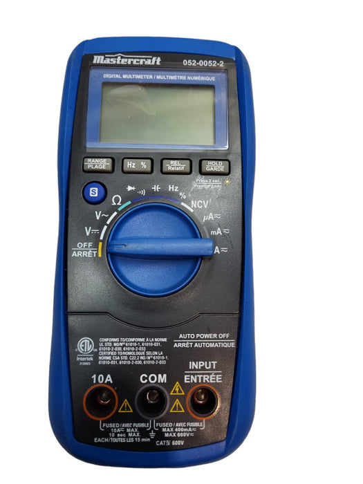 MasterCraft 052-0052-2 Auto-ranging digital multimeter &