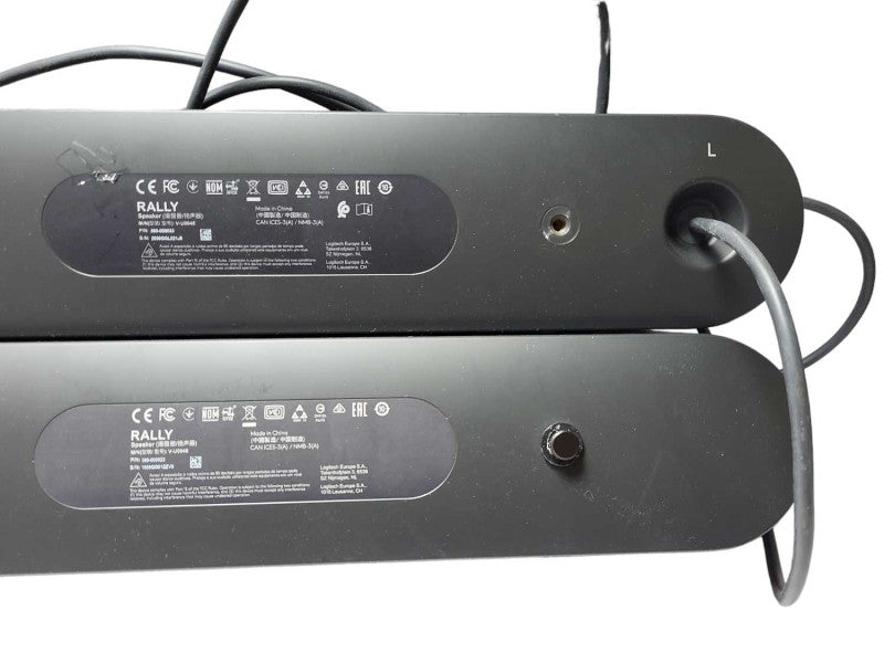Logitech Rally Speakers V-U0048  Left - 880-000833 Right - 880-000822  READ Q$