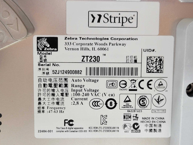 Zebra ZT230 Thermal Label Printer USB Serial ZT23042-T01000FZ, READ _