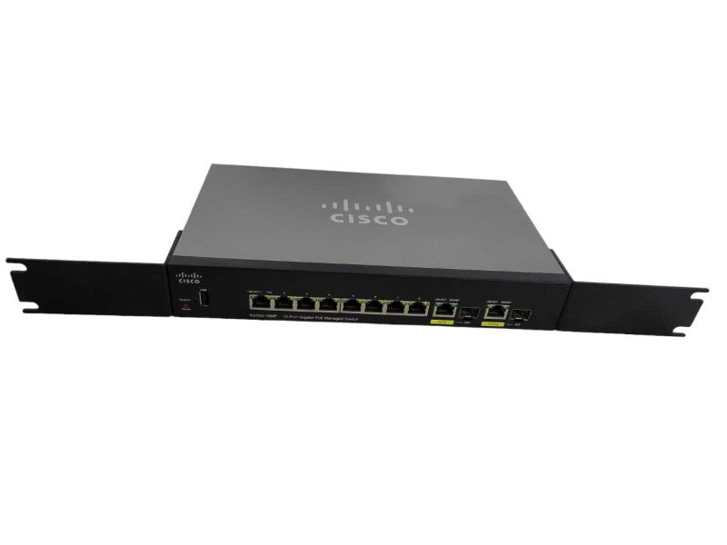 Cisco SG350-10MP 10-port Gigabit PoE Managed Switch With Rack Mounting !
