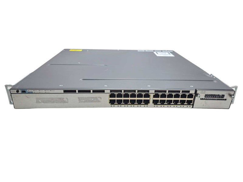 Cisco WS-C3750X-24T-L 24 Port Gigabit Switch 2x PSU | *READ* )