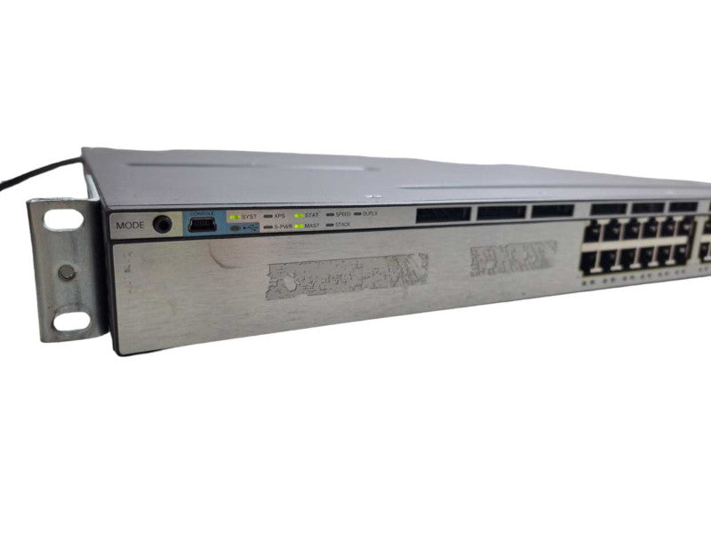 Cisco WS-C3750X-24T-L 24 Port Gigabit Switch 2x PSU | *READ* )
