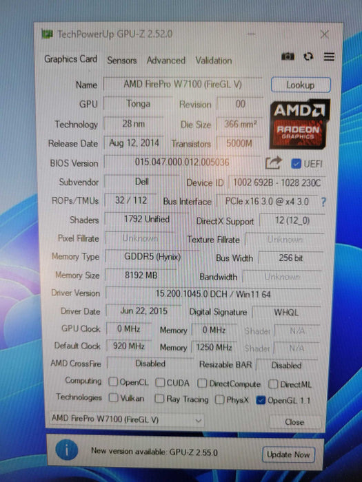 AMD FirePro W7100 8GB Q%