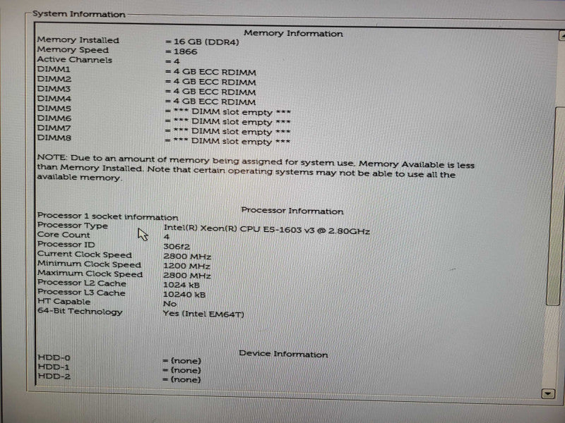 Dell Precision T5810 Xeon E5-1603 v3 @ 2.8GHz 16GB DDR4 W2100 GPU Q$