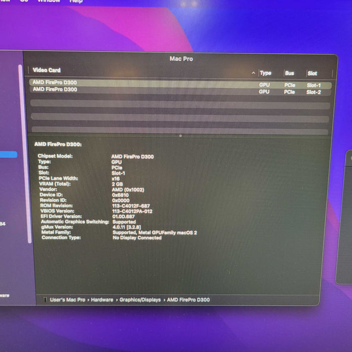 Apple Mac Pro Late 2013 4 Core Xeon E5-1620 v2 @3.70GHz 16GB RAM 256GB SSD  -