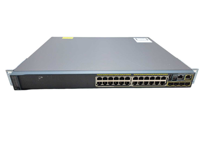 Cisco WS-C2960S-24PS-L | 24 Port Gigabit 370W PoE+ Switch w/ Stack Q)