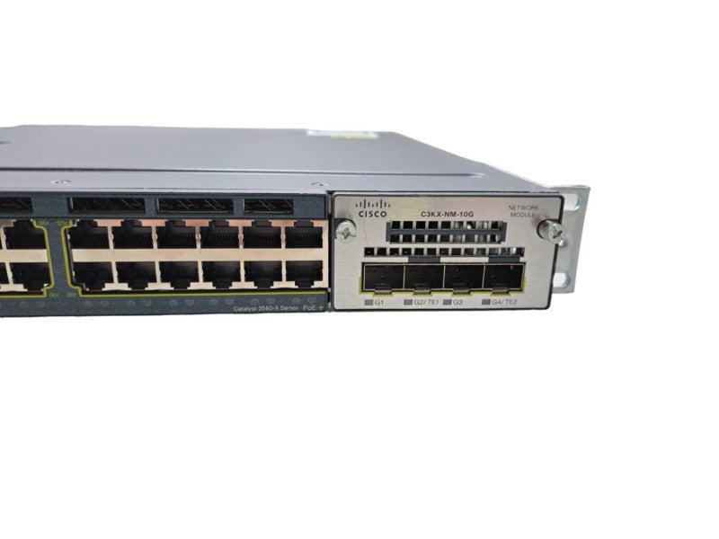 Cisco WS-C3560X-48P-S 48-Port Gigabit PoE+ Switch | 10G SFP Module 2x 715W PS )