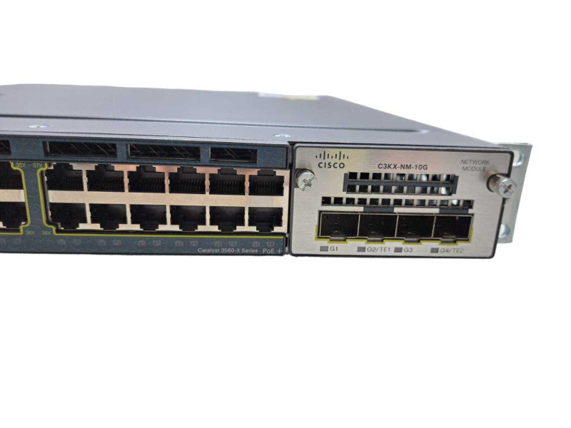 Cisco WS-C3560X-48P-S 48-Port Gigabit PoE+ Switch | 10G SFP Module 2x 350W PS )