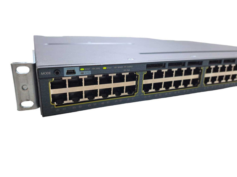 Cisco WS-C3560X-48P-S 48-Port Gigabit PoE+ Switch | 10G SFP Module 2x 350W PS )